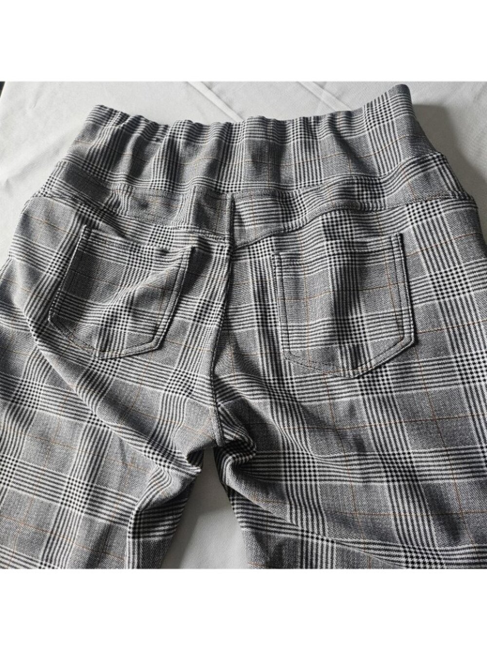 I Believe Slimming Pants Womens Plus Size 1X Gray Plaid Soft Stretch Pull On - Picture 8 of 12